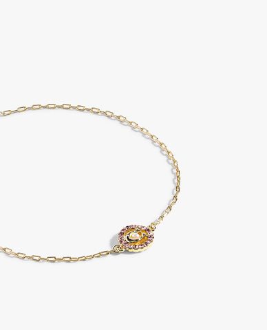  COACH - Vòng tay nữ mắc xích Signature Multicolor Crystal Slider 