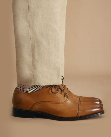  CHARLES TYRWHITT - Giày oxford nam mũi nhọn Leather 