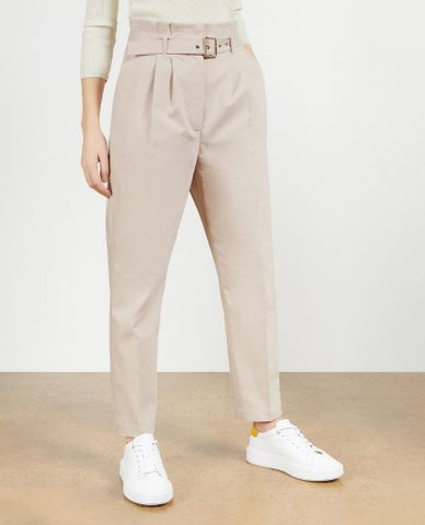  TED BAKER - Quần kiểu nữ lưng cao phối thắt lưng thời trang Lucjat Tailored 