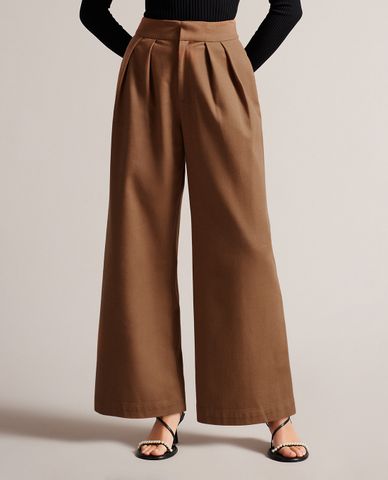  TED BAKER - Quần nữ ống rộng xếp ly thời trang Oaklia 