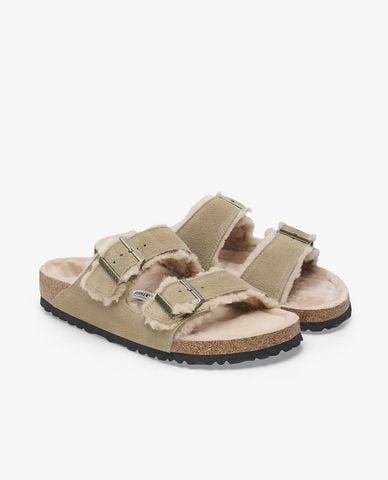  BIRKENSTOCK - Dép nữ quai ngang Arizona Shearling 