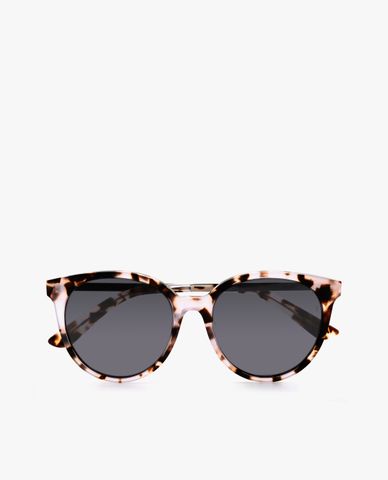  MUJOSH - Kính mát nữ gọng tròn phối hoa văn thời trang 