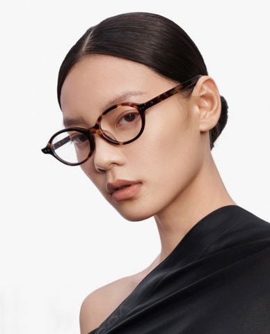  MUJOSH - Gọng kính oval nữ bản vừa cá tính 