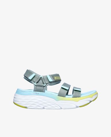 SKECHERS - Giày sandal nữ đế cao phối quai ngang Max Cushioning Slay 