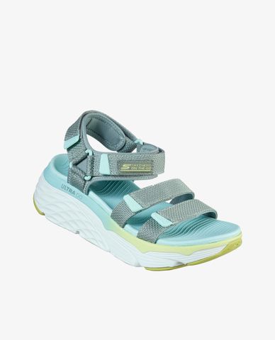  SKECHERS - Giày sandal nữ đế cao phối quai ngang Max Cushioning Slay 