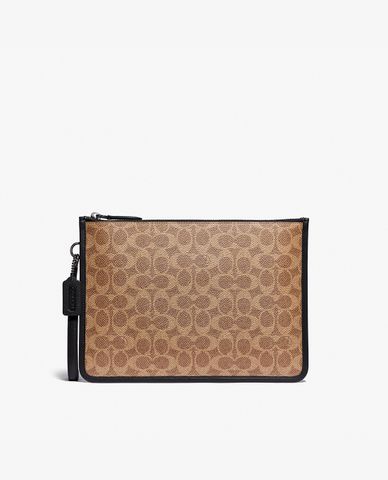  COACH - Ví nam cầm tay chữ nhật Pochette Charter En Toile Exclusive 