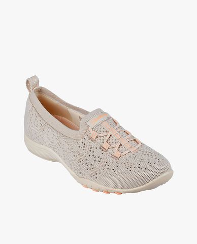  SKECHERS - Giày slip on nữ thắt dây Breathe Easy 