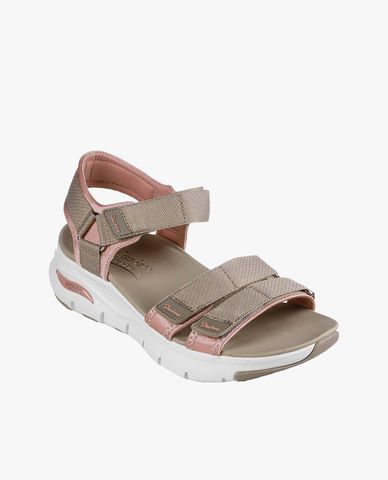  SKECHERS - Giày sandals nữ đế cao quai ngang Cali Arch Fit 