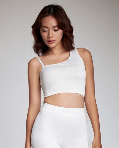  VERA BY CHIPU - Áo croptop nữ nylon spandex trơn 