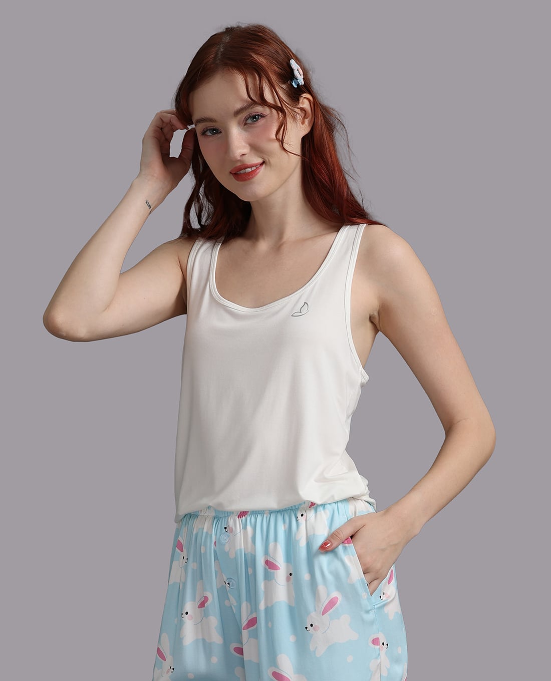 WOW BY NDLANNGOC - Áo ba lỗ nữ mặc nhà cotton bamboo trơn