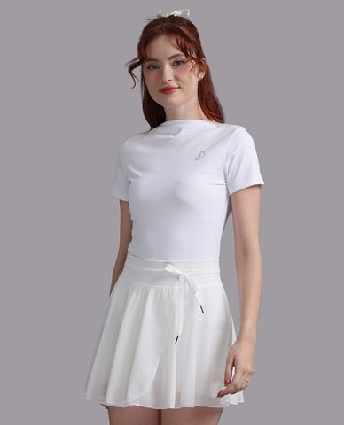  WOW BY NDLANNGOC - Chân váy xếp li mini poly spandex trơn 