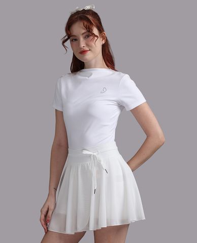  WOW BY NDLANNGOC - Chân váy xếp li mini poly spandex trơn 