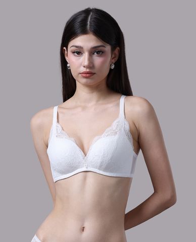  VERA - Áo ngực wireless cup 3/4 ren phối lưới mút vừa 