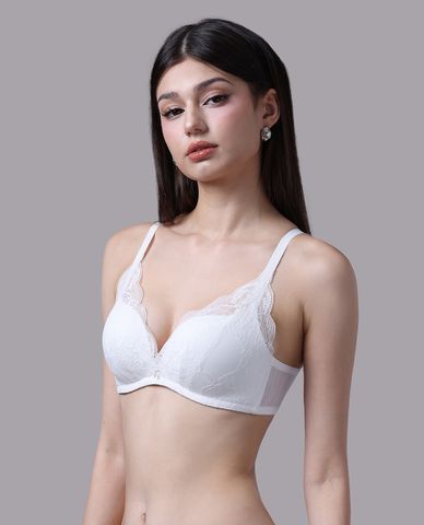  VERA - Áo ngực wireless cup 3/4 ren phối lưới mút vừa 