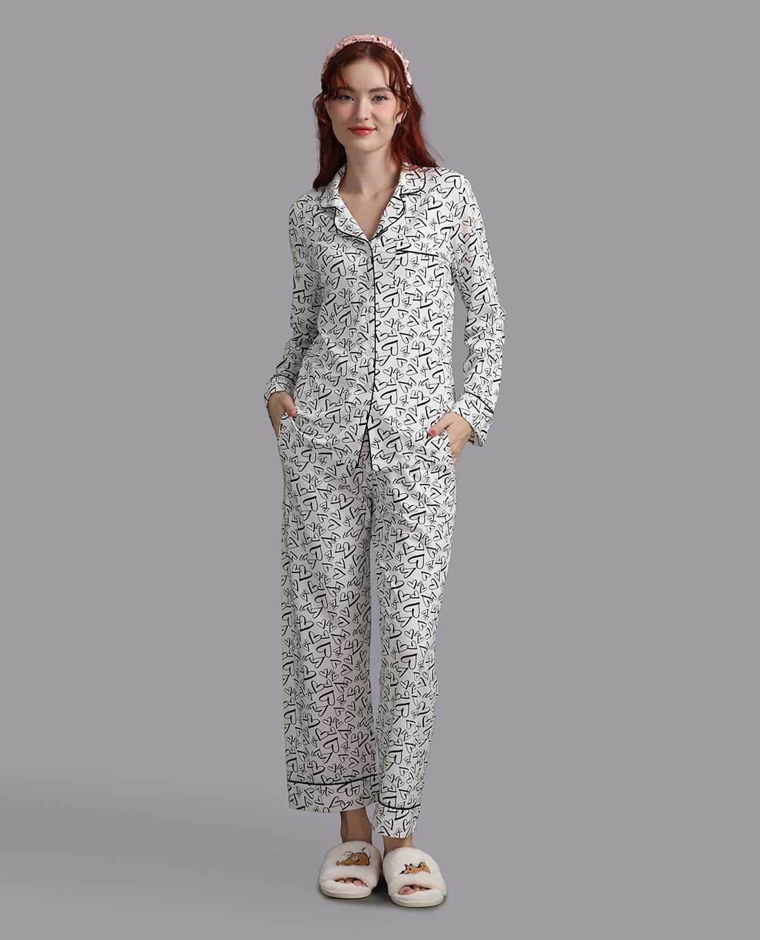 WOW BY NDLANNGOC - Bộ pijama nữ dài cotton viscose in họa tiết