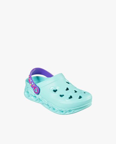  SKECHERS - Giày lười bé gái mũi tròn phối quai Light Hearted 