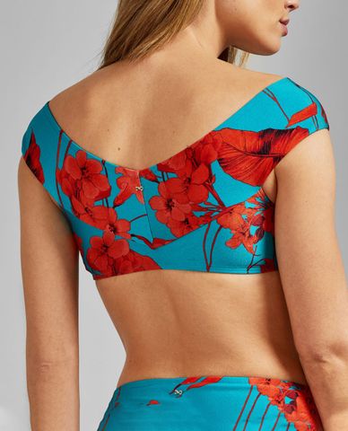  TED BAKER - Áo bơi nữ bẹt vai họa tiết hoa Aramelo 