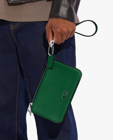  COACH - Túi cầm tay nam phom chữ nhật phối zip hiện đại 