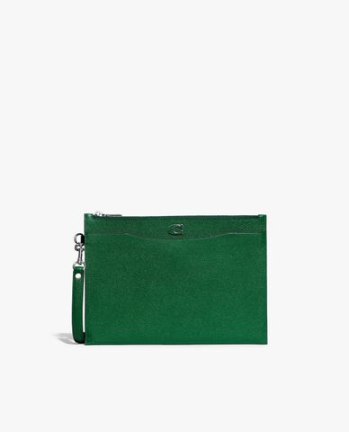  COACH - Túi cầm tay nam phom chữ nhật Signature Canvas Interitor 