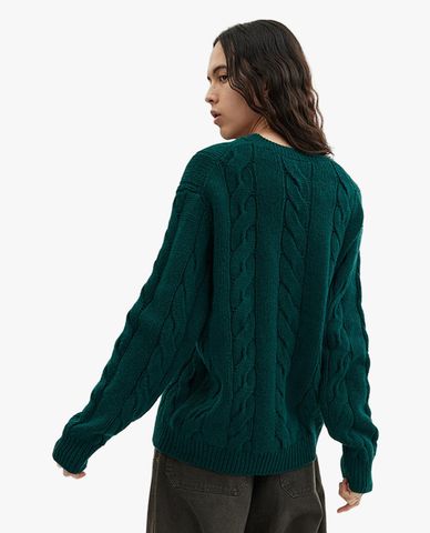  COACH - Áo sweater nam cổ V tay dài Signature 