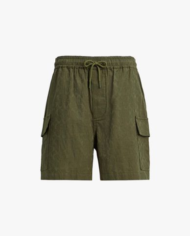  COACH - Quần short nam ống đứng lưng thun Signature In Organic Cotton 