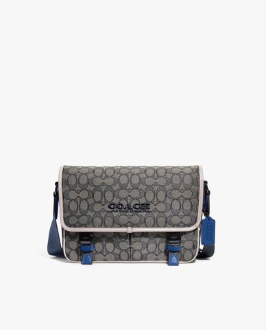  COACH - Túi đeo chéo nam League Messenger Signature Jacquard 