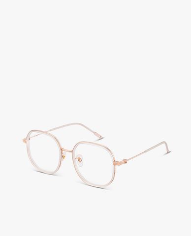  MUJOSH - Gọng kính vuông bản vừa phối viền thời trang 