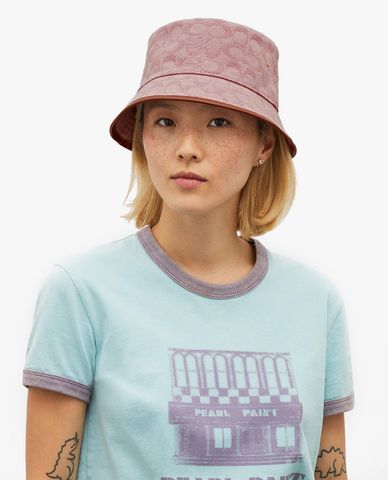  COACH - Nón bucket nữ thời trang Signature Jacquard 