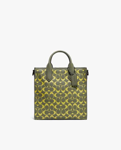  COACH - Túi tote nam phom vuông Gotham Tall 24 Signature Leather 