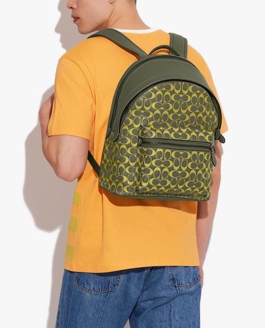  COACH - Balo nam phom chữ nhật Charter Signature Leather 