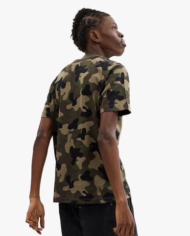  COACH - Áo thun nam cổ tròn tay ngắn Camo Print 