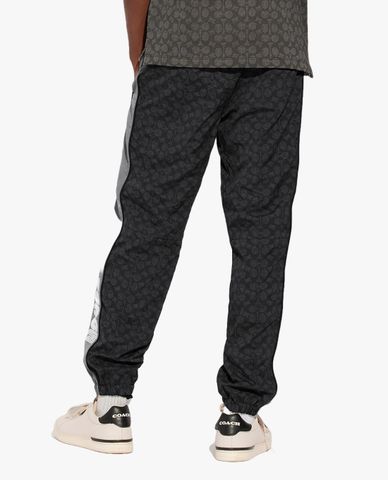 COACH - Quần jogger nam lưng thun phối logo monogram Track 