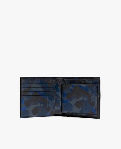  COACH - Ví da nam dạng gập họa tiết rằn ri 3 In 1 