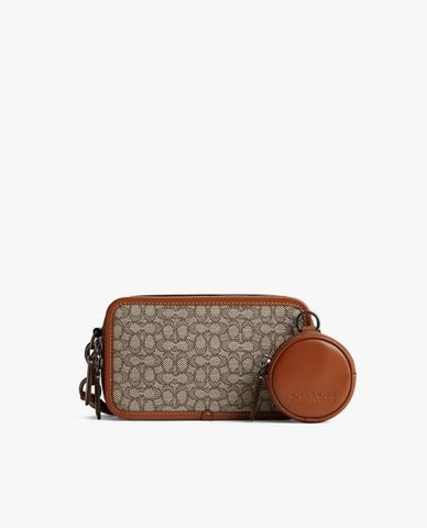  COACH - Túi đeo chéo nam phom chữ nhật Charter Micro Signature Jacquard 