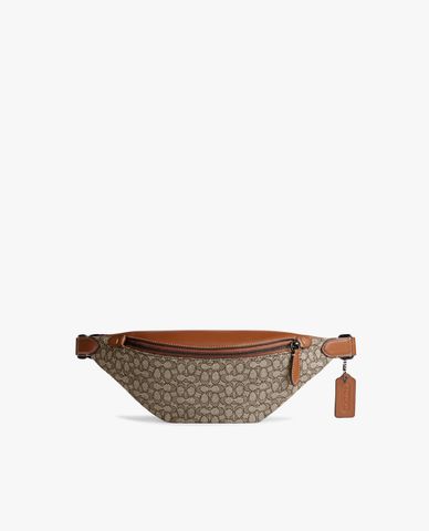  COACH - Túi bao tử nam phối zip thời trang 