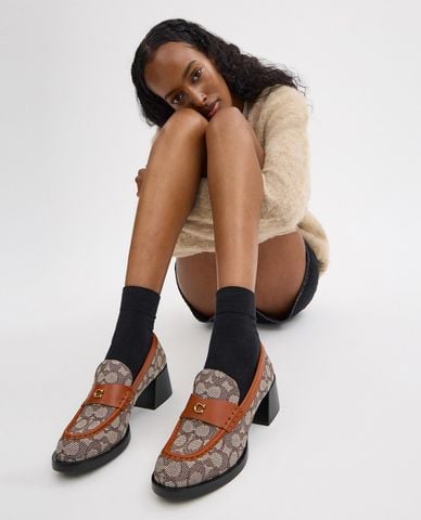  COACH - Giày lười nữ đế cao thời thượng Natalie 