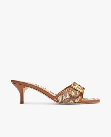  COACH - Giày mules cao gót hở mũi Margot 