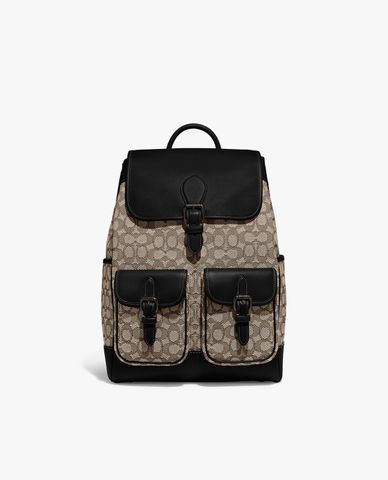  COACH - Balo nam chữ nhật nắp gập phối dây rút thời trang 