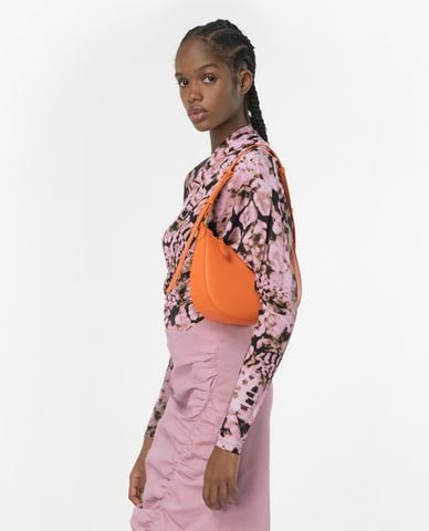  PINKO - Áo kiểu phom ôm cổ chữ V chéo tay dài hoạ tiết Meti 