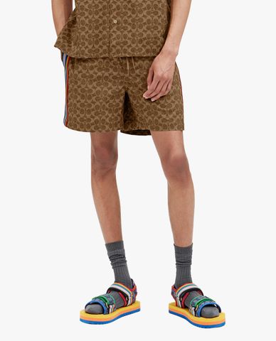  COACH - Quần shorts nam ngang gối Rainbow Signature 