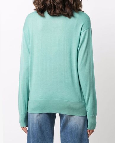  PINKO - Áo len nữ tay dài cổ V Love Birds 