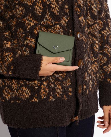  COACH - Ví nữ dáng ngắn dạng gập phom vuông Wyn Small 