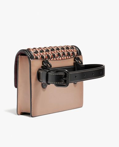  COACH - Túi đeo vai nữ nắp gập Hutton Weaving 