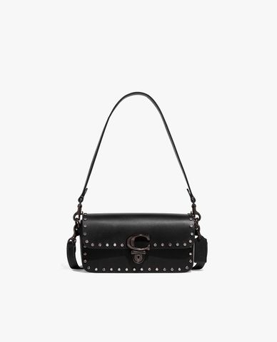  COACH - Túi đeo vai nữ chữ nhật Studio Baguette With Crystal Rivets 