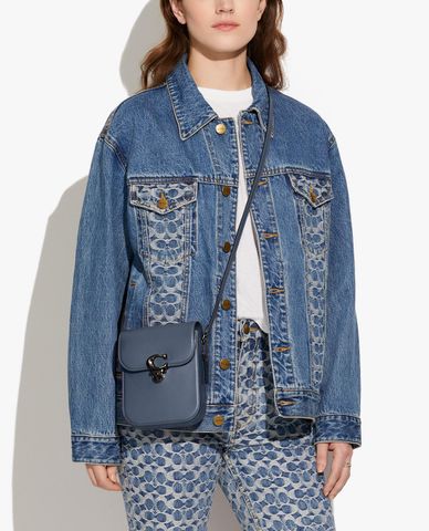  COACH - Túi đeo chéo nữ nắp gập Tall Studio 