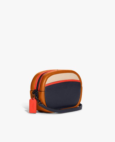  COACH - Túi đeo chéo nữ phom bầu dục Camera In Colorblock 