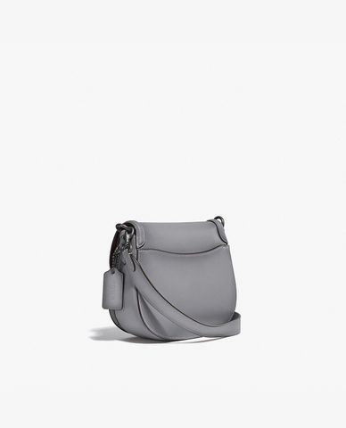  COACH - Túi xách tay nữ dáng vuông bầu nắp gập thời trang 