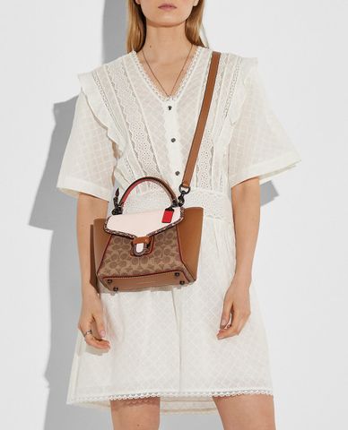  COACH - Túi xách tay nữ hình thang Courier Carryall 23 