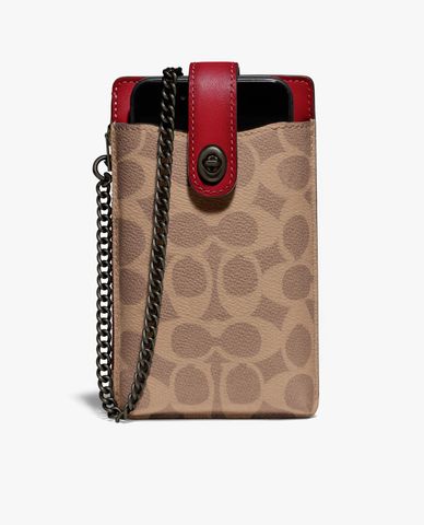  COACH - Túi đeo chéo mini chữ nhật Turnlock Chain Phone 