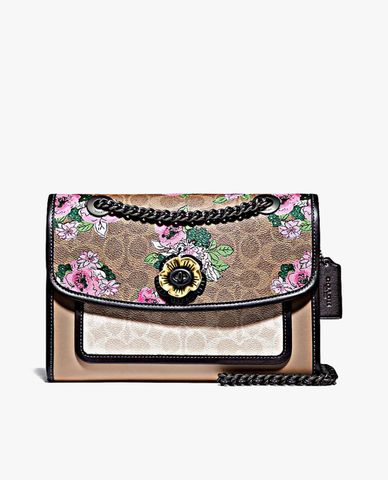  COACH - Túi đeo vai nắp gập họa tiết hoa Parker 